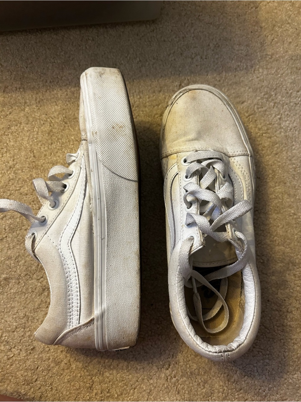 White Platform Vans